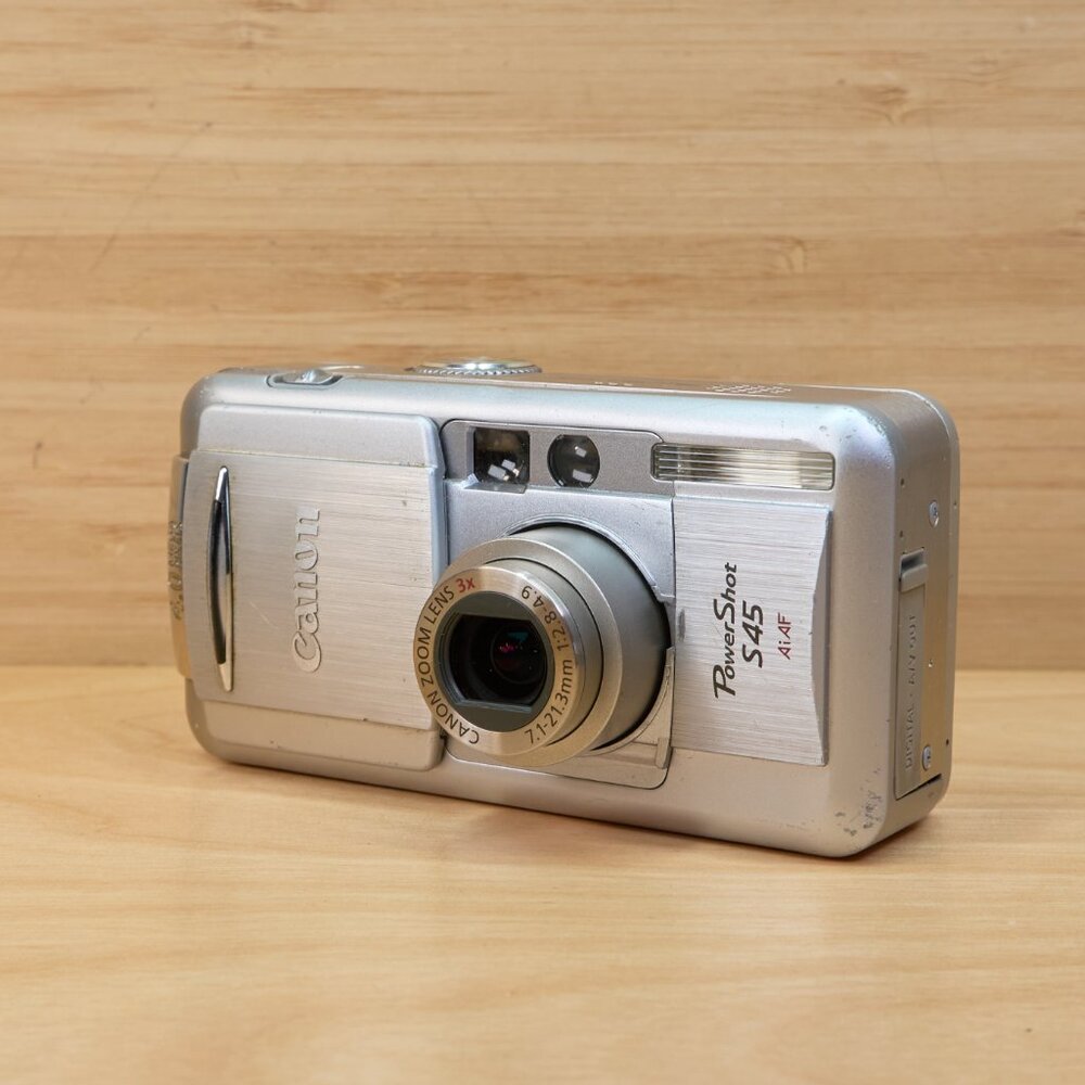 Vintage Canon PowerShot S45 4MP Digital Camera w/ 3x Optical Zoom, Made in Japan